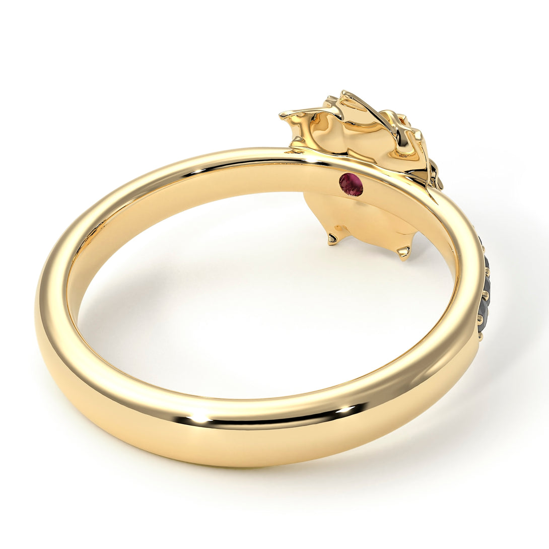 A lady's Rose Pink Moissanite Ring- Elena no. 804